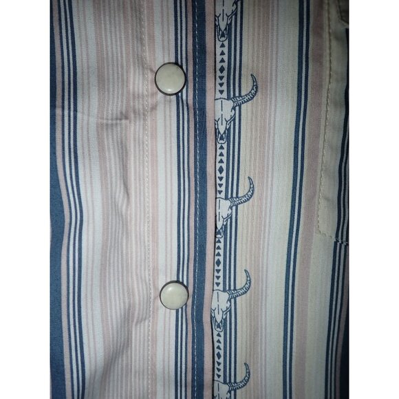 Cedar Rose Pearl Snap Western Shirt Women L New Cowgirl Rodeo Skull Cowboy - Picture 2 of 8